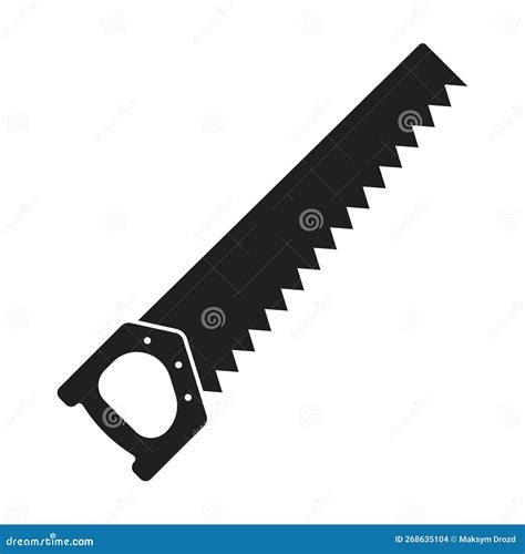 Saw Icon. Hand Saw Silhouette Vector Design Stock Vector - Illustration of number, handsaw ...