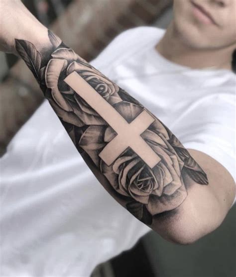 Pin on Left arm | Cross tattoo for men, Forearm tattoo men, Tattoos