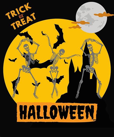 "dancing skeletons dance challenge halloween scary skeleton" by ProjectOfColor | Redbubble