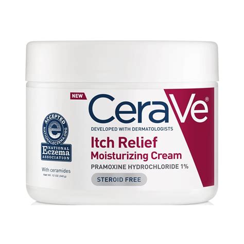 CeraVe Moisturizing Cream for Itch Relief | 12 Ounce | Dry Skin Itch Relief Cream with Pramoxine ...