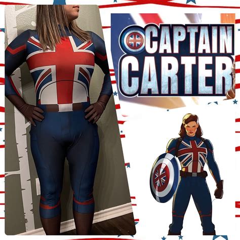 Captain Carter Costume Cosplay Captain America Peggy Carter - Etsy