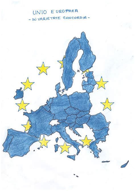 European Union flag with map : europe