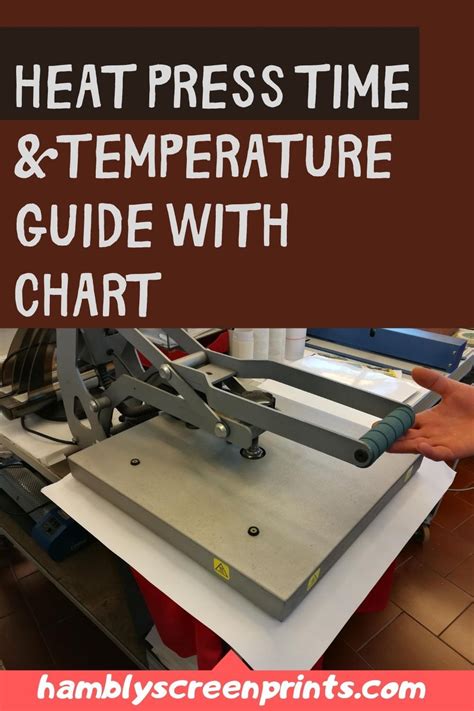 Heat Press Time and Temperature 2020 Guide with Chart in 2020 | Heat press, Heat press machine, Heat