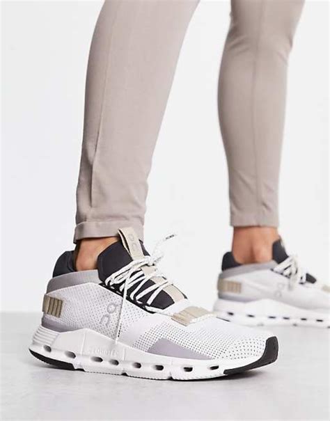 On Running Cloudnova trainers in white and sand | ASOS