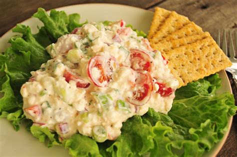 Garden Fresh Cottage Cheese Salad | | Not Just Sunday Dinner