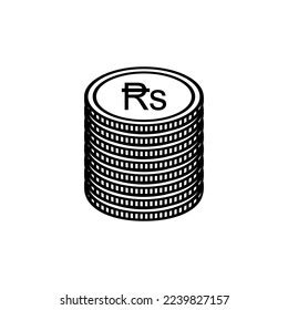 Pakistan Currency Symbol Pakistani Rupee Icon Stock Vector (Royalty ...