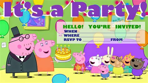 INVITATIONS FOR SLEEPOVER PARTY: PEPPA PIG PARTY INVITATION and PEPPA ...