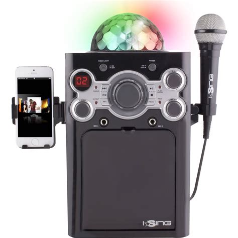 iSing Disco Ball Karaoke Machine, Black - Walmart.com - Walmart.com