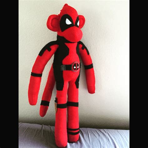 Deadpool Sock Monkey I made our son! Puppet Patterns, Soft Toy Patterns, Stuffed Toys Patterns ...