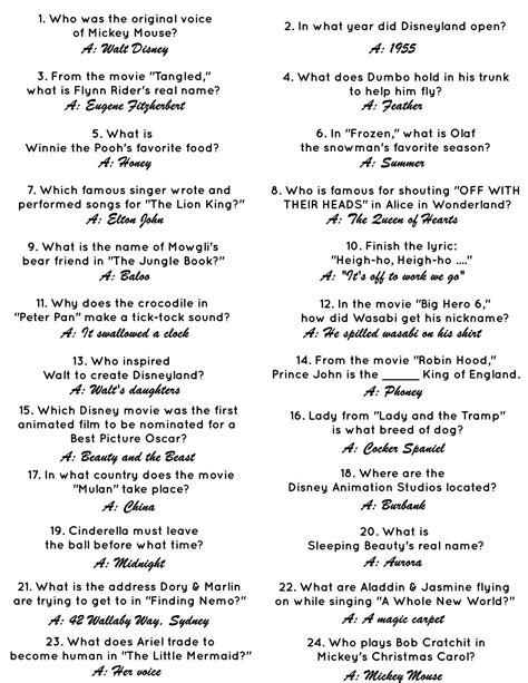 Finish The Lyrics Quiz Questions And Answers Printable | Printable ...