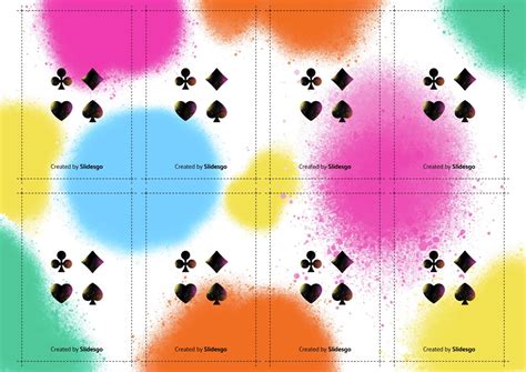 Holi Festival Themed Printable Deck of Playing Cards