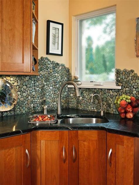 river rock tile backsplash | My new house | Pinterest | Rivers, River rocks and Tile