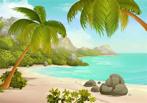 Cartoon Island Background