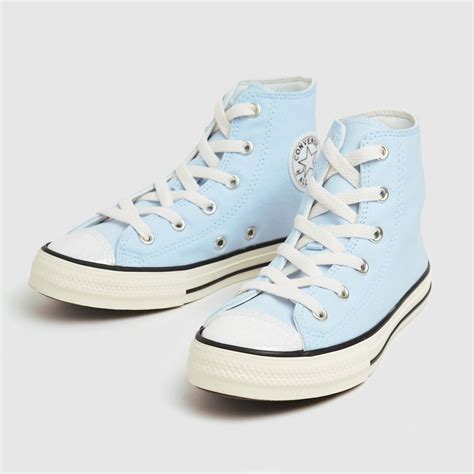 Girls Pale Blue Converse Hi Uv Glitter Trainers | schuh