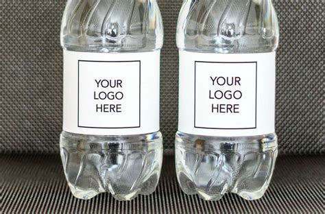 Logo Water Bottle Labels Printed WATERPROOF Water Bottle Stickers for Business, Corporate ...