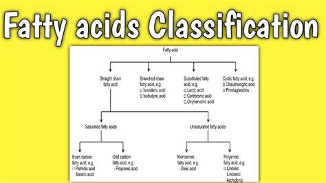 Fatty acids Classification:What are fatty acids? Classify fatty acids - YouTube