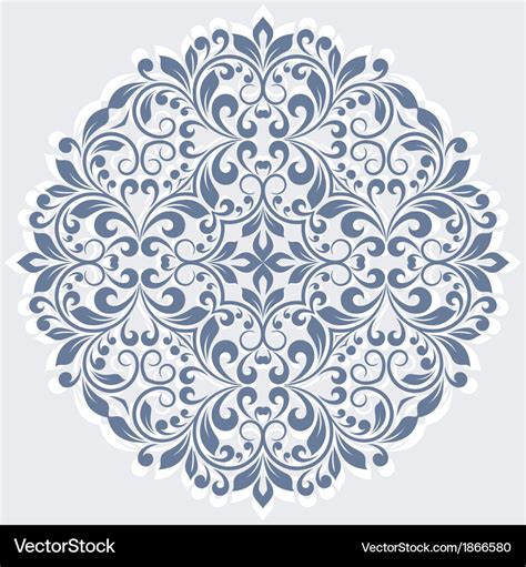 Round floral pattern Royalty Free Vector Image