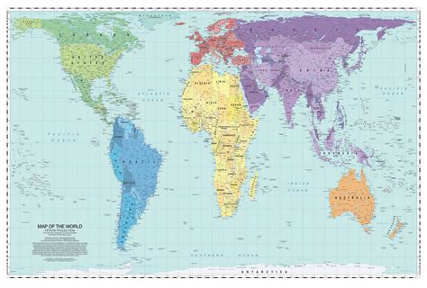 Buy Updated Peters Projection World | Laminated 36" x 24” | Developed ...