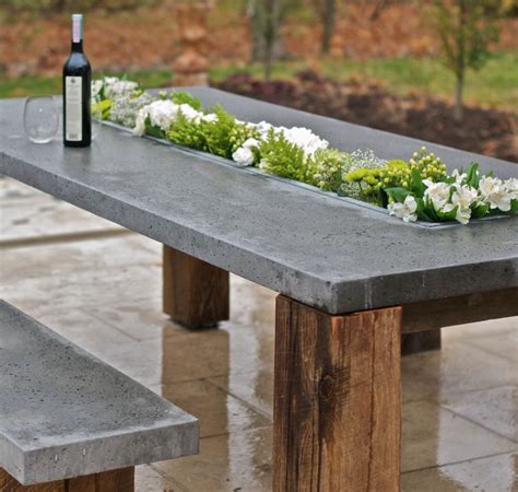 Concrete Outdoor Dining Table | Cool Home Decorations