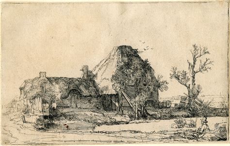 Rembrandt landscape etching from the collection of the Morgan Library ...