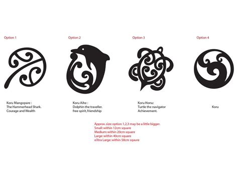 Maori Koru Mangopare Honu Aihe NZ Kiwi Symbol car Tattoo Decal Vinyl Sticker in Vehicle Parts ...