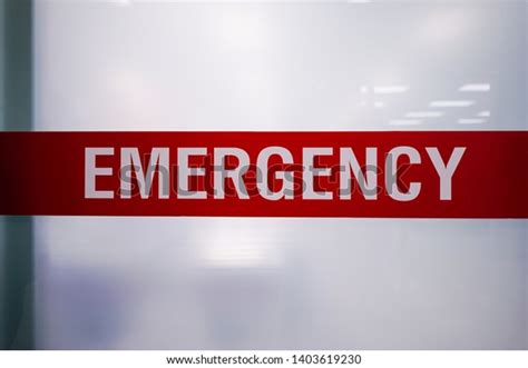 Red Emergency Room Sign That Looks Stock Photo (Edit Now) 1403619230