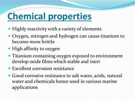 Properties of titanium and titanium alloys