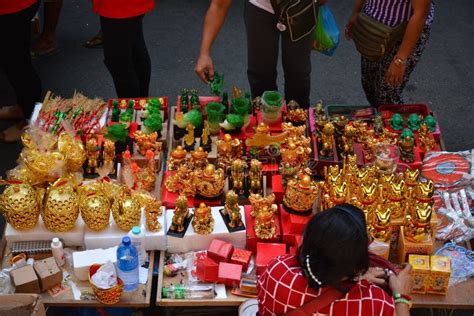 Seller Selling Lucky Charms during Chinese New Year in Manila ...