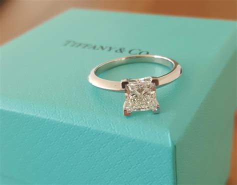 Tiffany & Co. 1.19ct I/VS1 Princess Cut Diamond Solitaire Engagement R ...