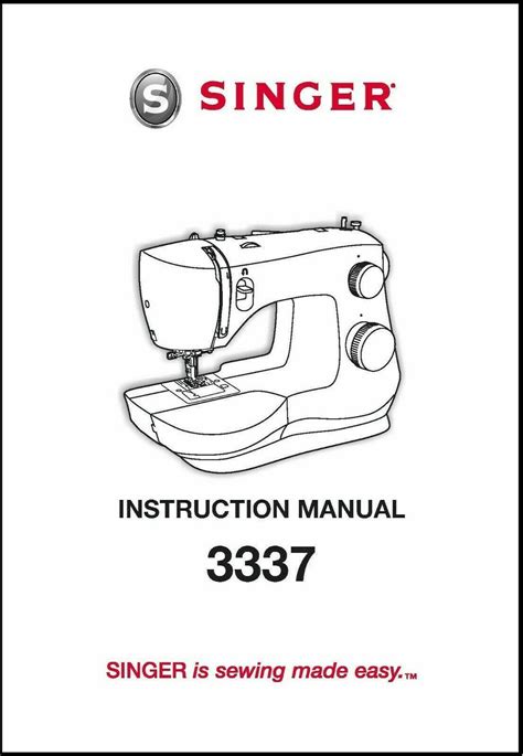 Singer 3337 Sewing Machine Instruction Manual - 32lb paper ...