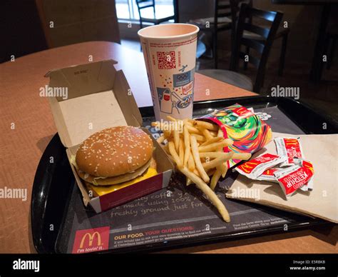 Macdonald fast food big mac meal combo Stock Photo - Alamy