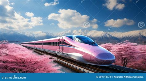 High-speed Rail Train Travel, Fast Modern Transportation, Futuristic Technology Concept ...