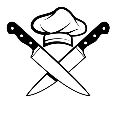 Chef Knife Clipart Black And White - Download Free Mock-up