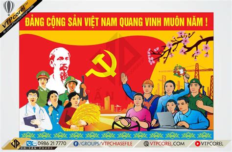 Pano cổ động Đảng cộng sản Việt Nam quang vinh muôn năm CDR12 ...