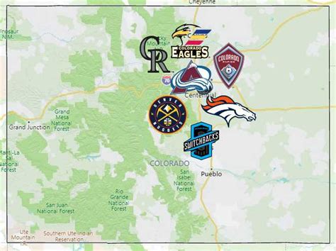 Sports Teams in Colorado - Sport League Maps