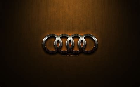 Download wallpapers Audi glitter logo, cars brands, creative, bronze metal background, Audi logo ...