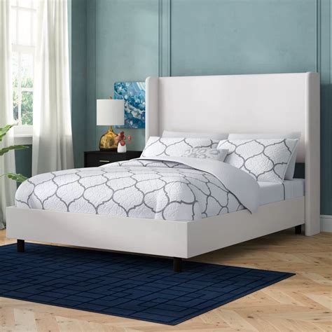 Carey Upholstered Low Profile Standard Bed | Furniture design inspiration, Upholstered beds ...