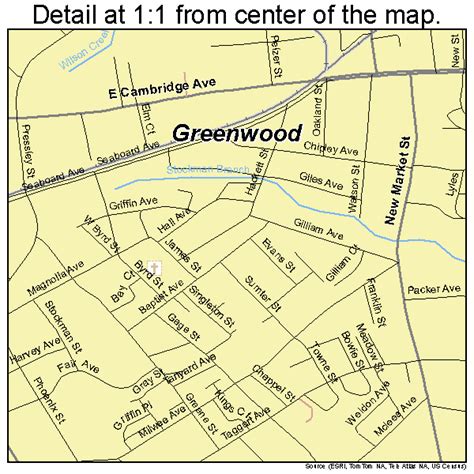 Greenwood South Carolina Street Map 4530895