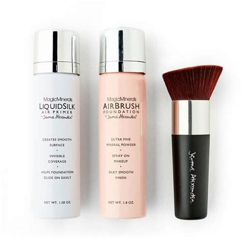 Jerome Alexander MagicMinerals AirBrush Foundation 3 Piece Set, Spray Makeup Set with Anti-aging ...