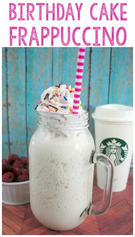 Copycat Starbucks Birthday Cake Frappuccino Frozen Coffee Beverage ...