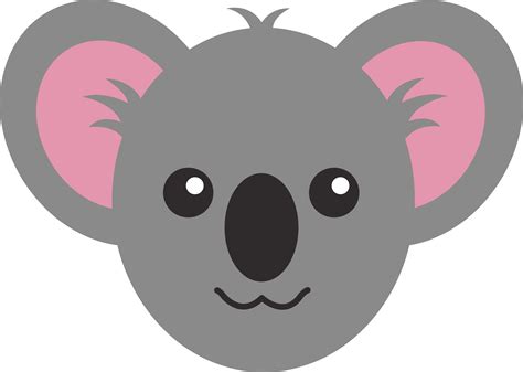 Cute Koala Face - Free Clip Art