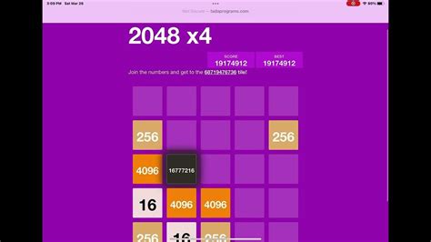 2048 tiles 2 to 1048576 - YouTube