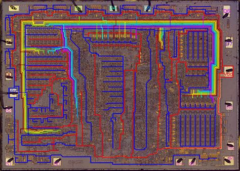 Die photos and analysis of the revolutionary 8008 microprocessor, 45 years old