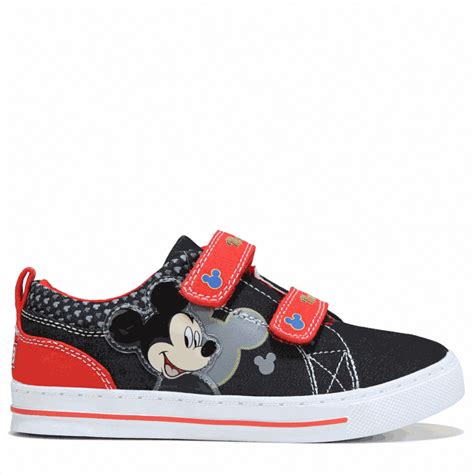 Mickey Mouse Kids' Mickey Mouse Sneaker Toddler Shoes (Black/Red) in 2020 | Mickey shoes, Light ...