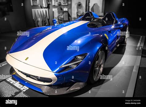 A Ferrari car model Ferrari Monza FP2 in the Ferrari museum of Maranello Stock Photo - Alamy