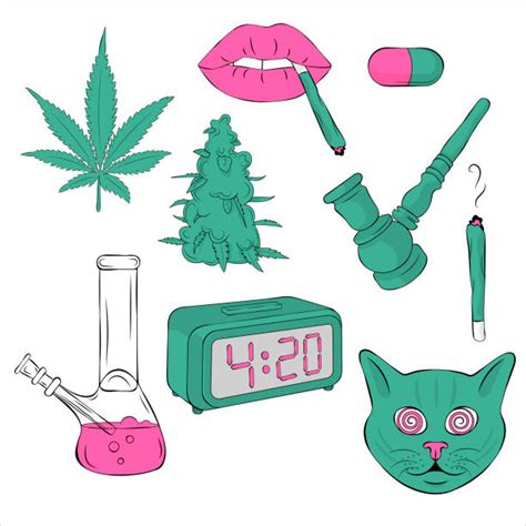 Weed Cat Drawing