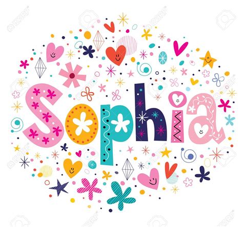 Sophia Female Name Decorative Lettering Type Design Stock Photo ...