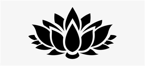 8627 Lotus Flower Outline Clip Art Free - Lotus Flower Silhouette - 500x296 PNG Download - PNGkit