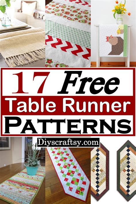 17 Free Table Runner Patterns For Special Occasion