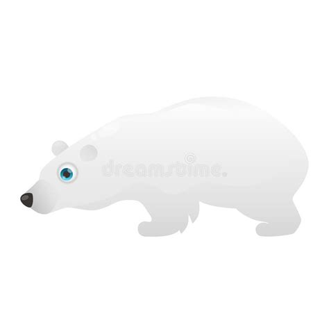 Polar Bear on a White Background Stock Vector - Illustration of north, arctic: 77821688